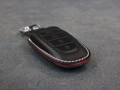 Hyundai [3] IONIQ 5/6 Key Fob Cover - Premium Leather Keyless Remote Car Key Case - Handcrafted in USA