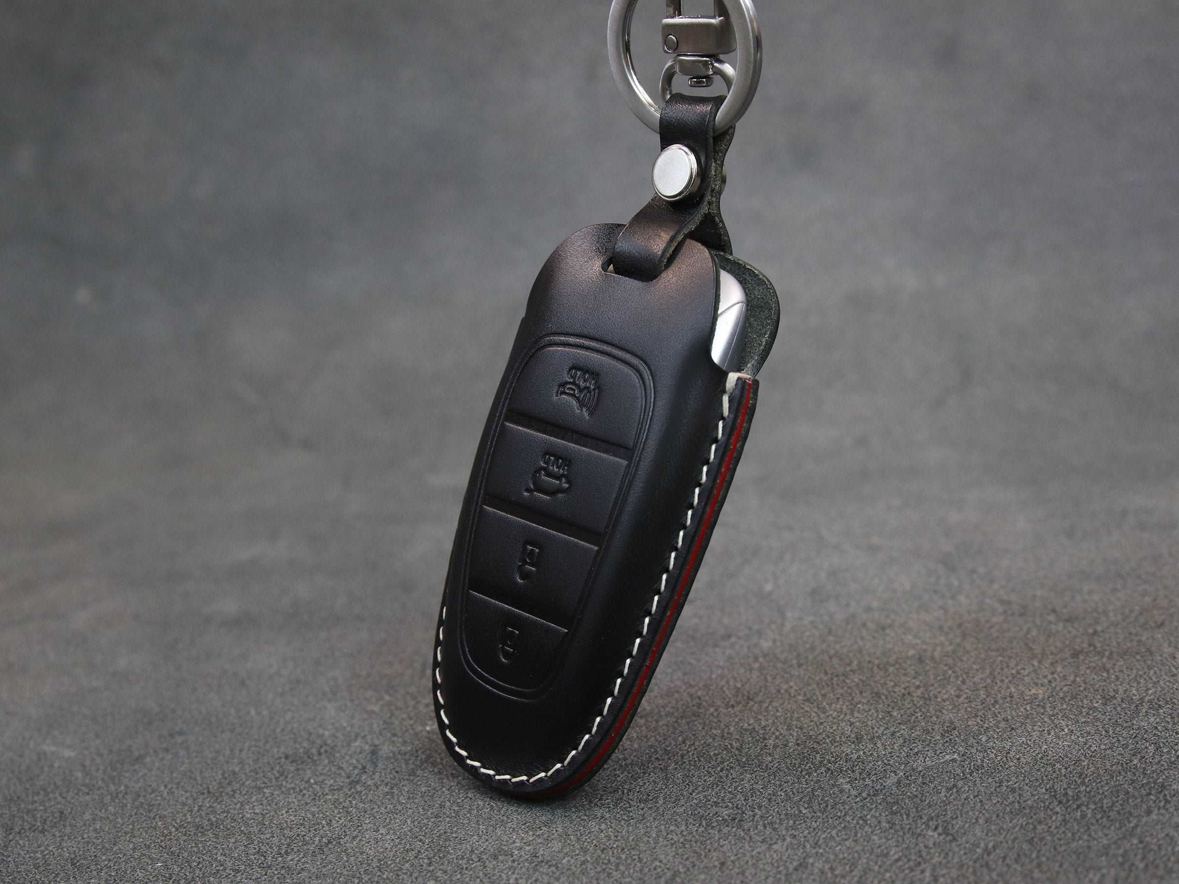 Hyundai Series [3] Key Fob Cover Premium Leather Keyless Remote Car Key Case Grandeur Santa Fe Sonata Tucson Nexo Car Accessory