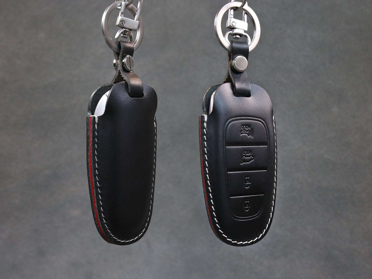 Fit HYUNDAI Santa Fe Sonata 5 Button Remote Smart Leather Key Fob Case Cover US Fit HYUNDAI Santa Fe Sonata 5 Button Remote Smart Leather Key Fob Case Cover US