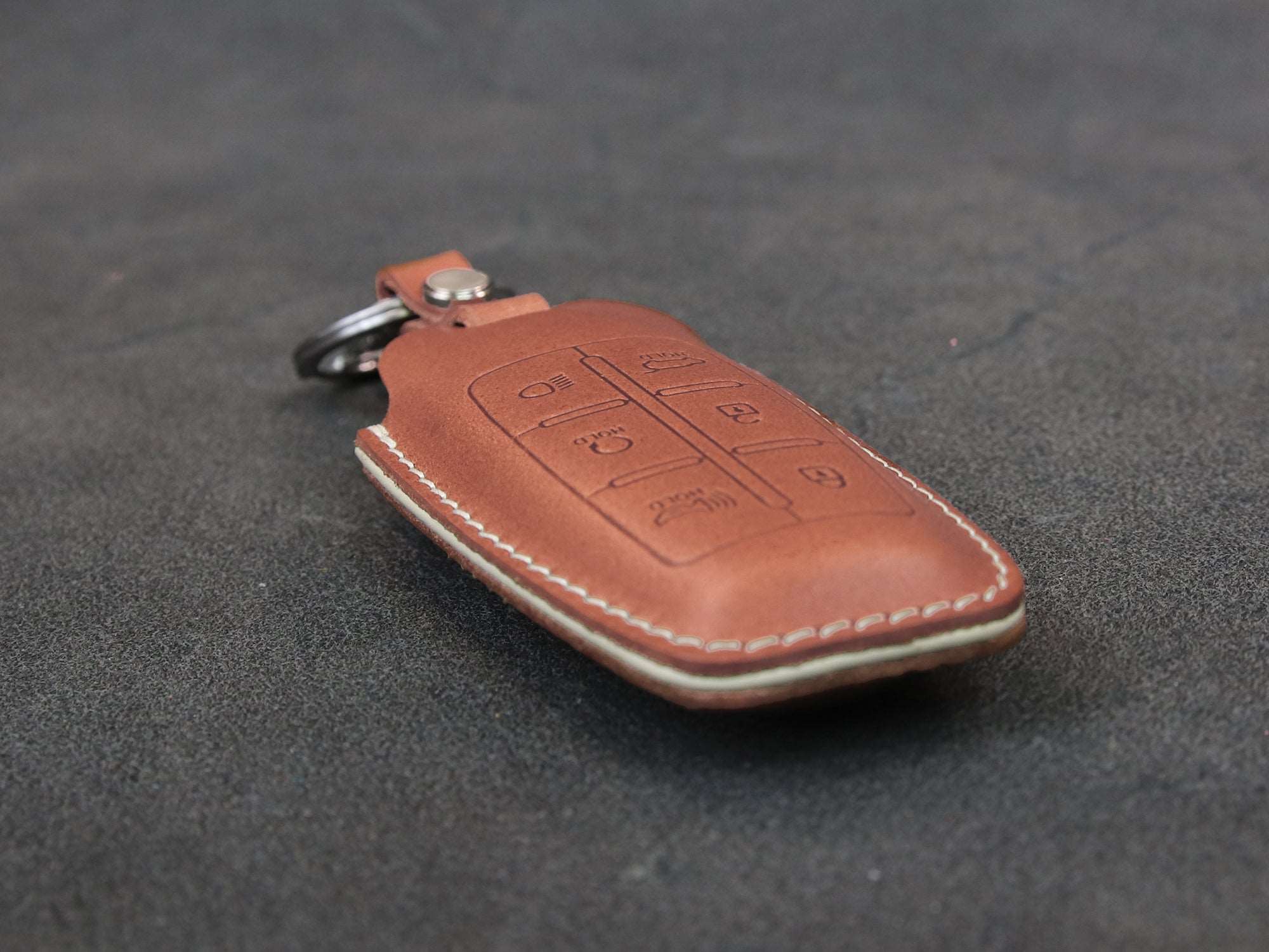 Genesis Series [2] Key Fob Cover Premium Leather Keyless Remote Car Key Case GV80 G80 GV70 G70 Car Accessory