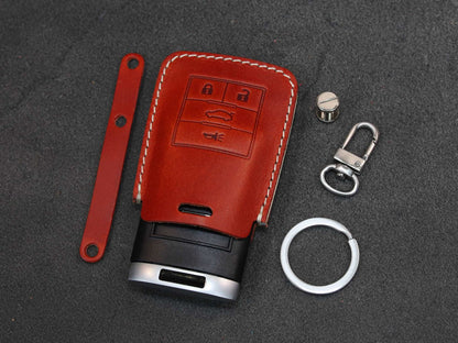 Cadillac / Corvette Series [3] Key Fob Cover srx dts STS XTS CTS Escalade Corvette Key Case Italian Veg-Tanned Leather