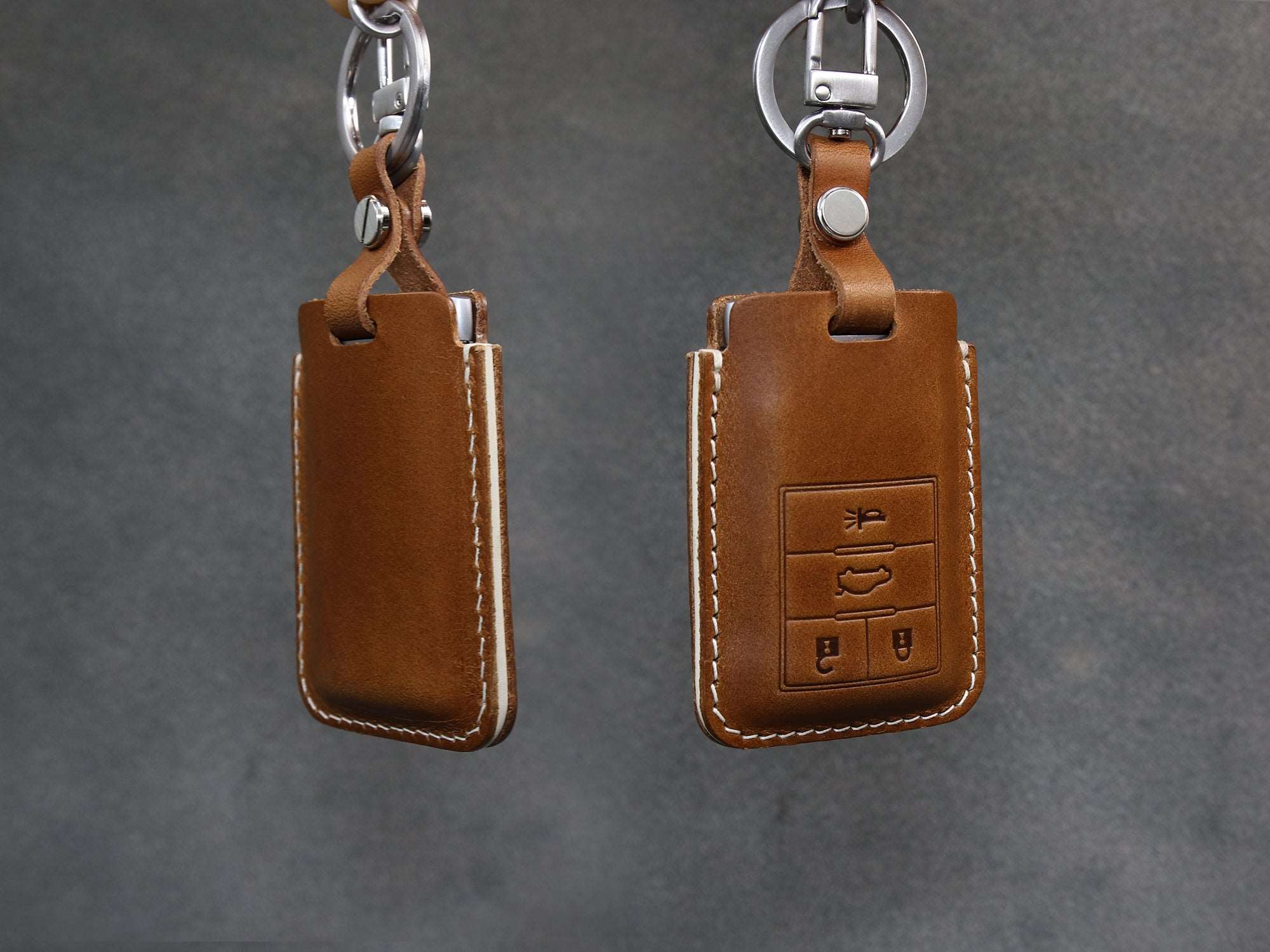 Cadillac / Corvette Series [3] Key Fob Cover srx dts STS XTS CTS Escalade Corvette Key Case Italian Veg-Tanned Leather