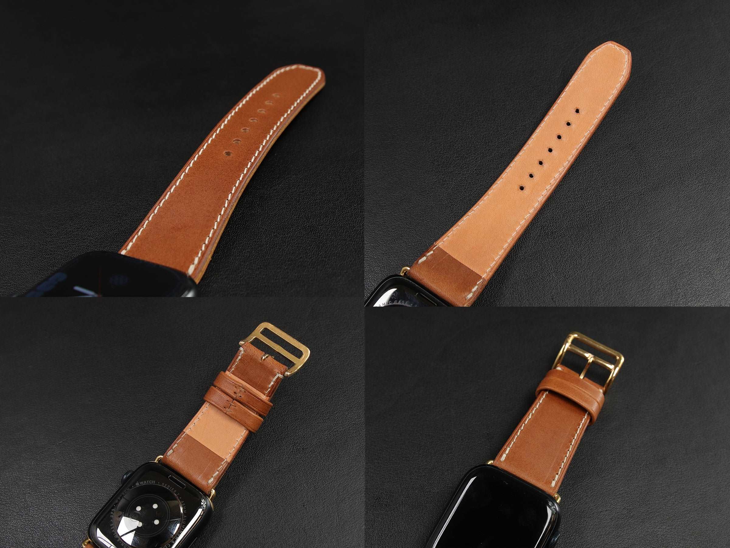 Apple Watch Leather Band - Brown -[V1] - Italian Veg-Tanned Leather - Handcrafted in USA