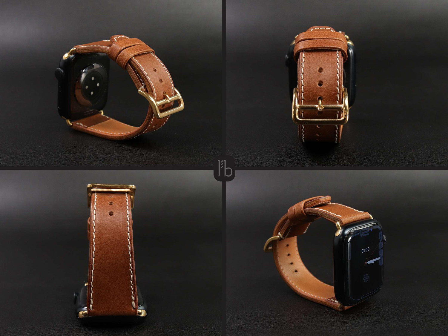 Apple Watch Leather Band - Brown -[V1] - Italian Veg-Tanned Leather - Handcrafted in USA