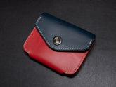 AirTag Leather Wallet [TW-RN]  - Card Holder - Premium Italian Veg-Tanned Leather - Personalized Stamp - Handcrafted in USA