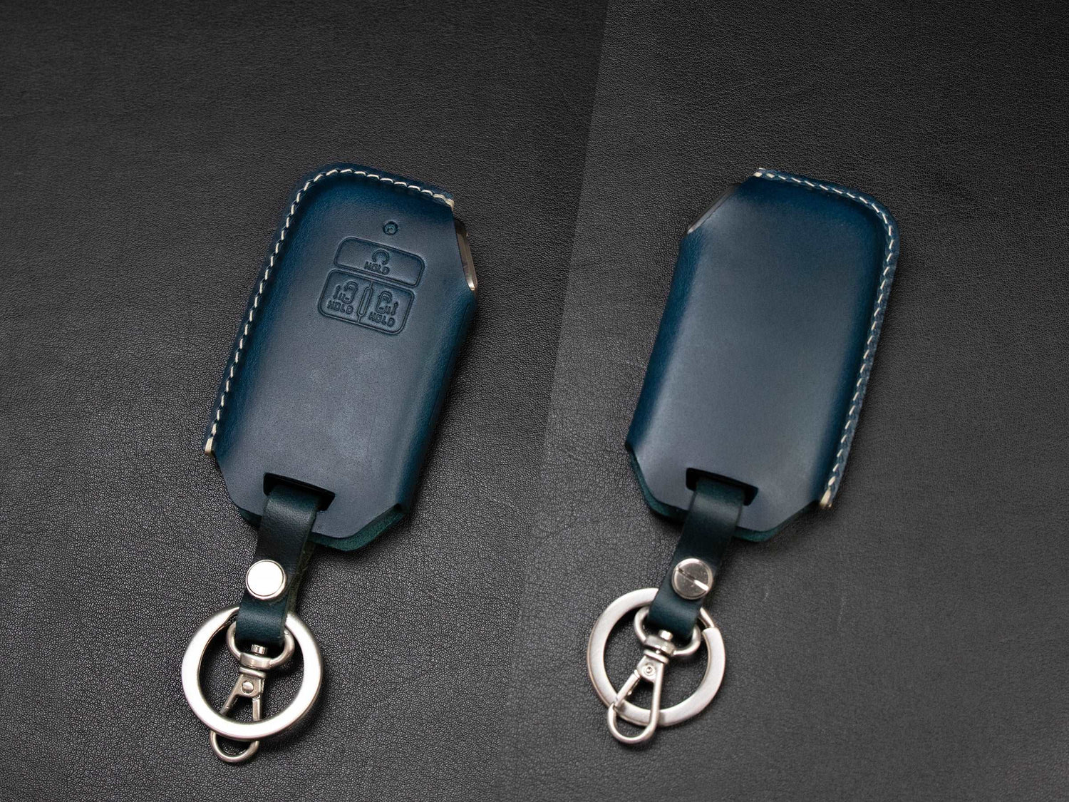 KIA [4-CV] Key Fob Cover - Carnival - Handcrafted in USA - Italian Veg-Tanned Leather