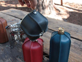 Gas Canister Leather Cover Fuel Can Protector Gas Cylinder Warmer Camping Accessory MSR Coleman Jetboil Primus