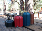 Gas Canister Leather Cover Fuel Can Protector Gas Cylinder Warmer Camping Accessory MSR Coleman Jetboil Primus