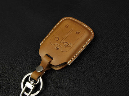 Chevrolet / GMC [1-5]  Key Fob Cover - Silverado 1500, 2500, 3500 / Sierra, Acadia, Sierra, Terrain, etc. - Italian Veg-Tanned Leather -5 Buttons