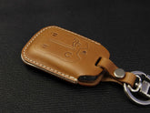 Chevrolet / GMC [1-5]  Key Fob Cover - Silverado 1500, 2500, 3500 / Sierra, Acadia, Sierra, Terrain, etc. - Italian Veg-Tanned Leather -5 Buttons