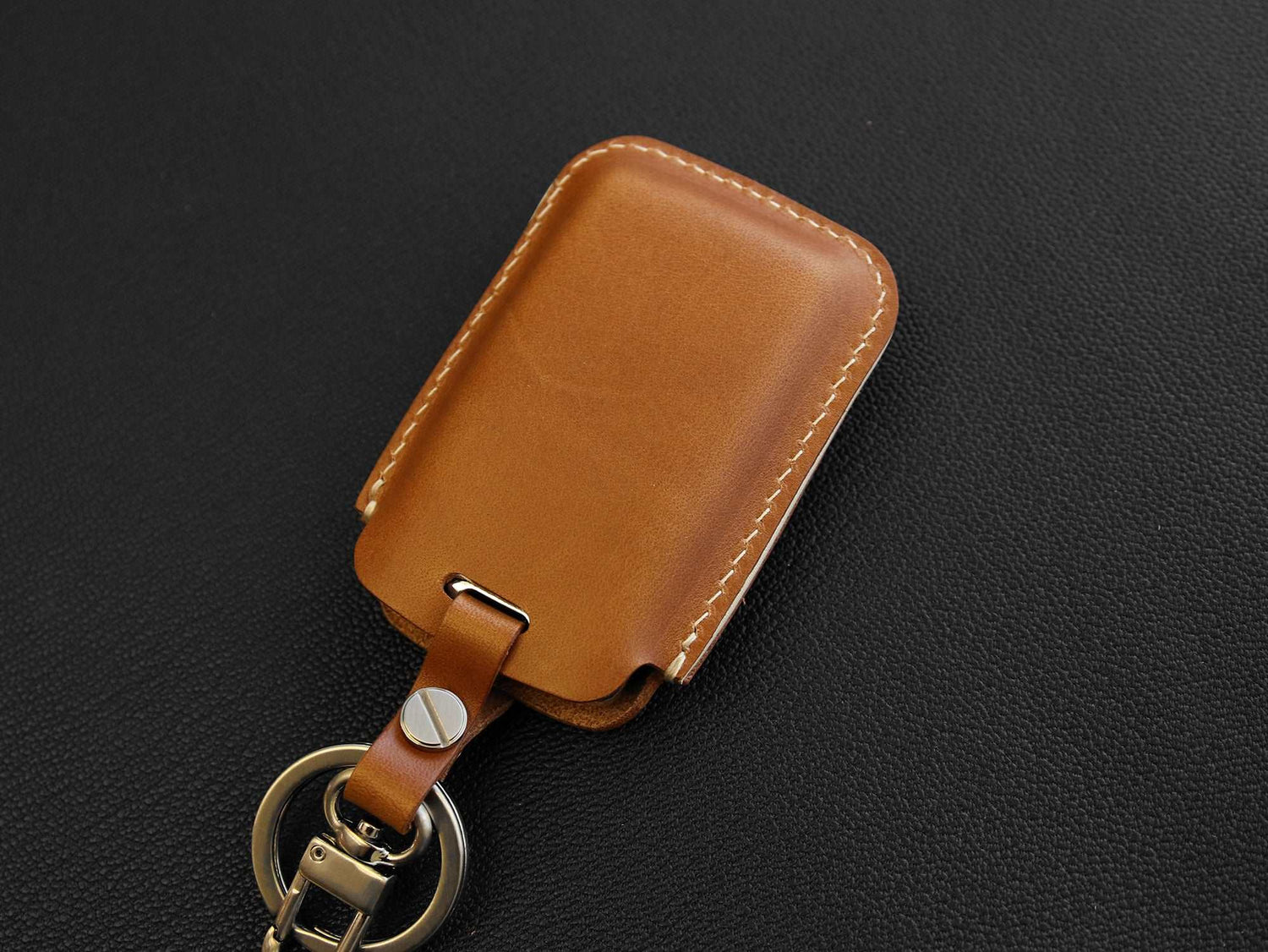 Land Rover / Jaguar Series [2] Key Fob Cover - Range Rover Sport Evoque Velar Discovery 5 - Italian Veg-Tanned Leather -5 Buttons