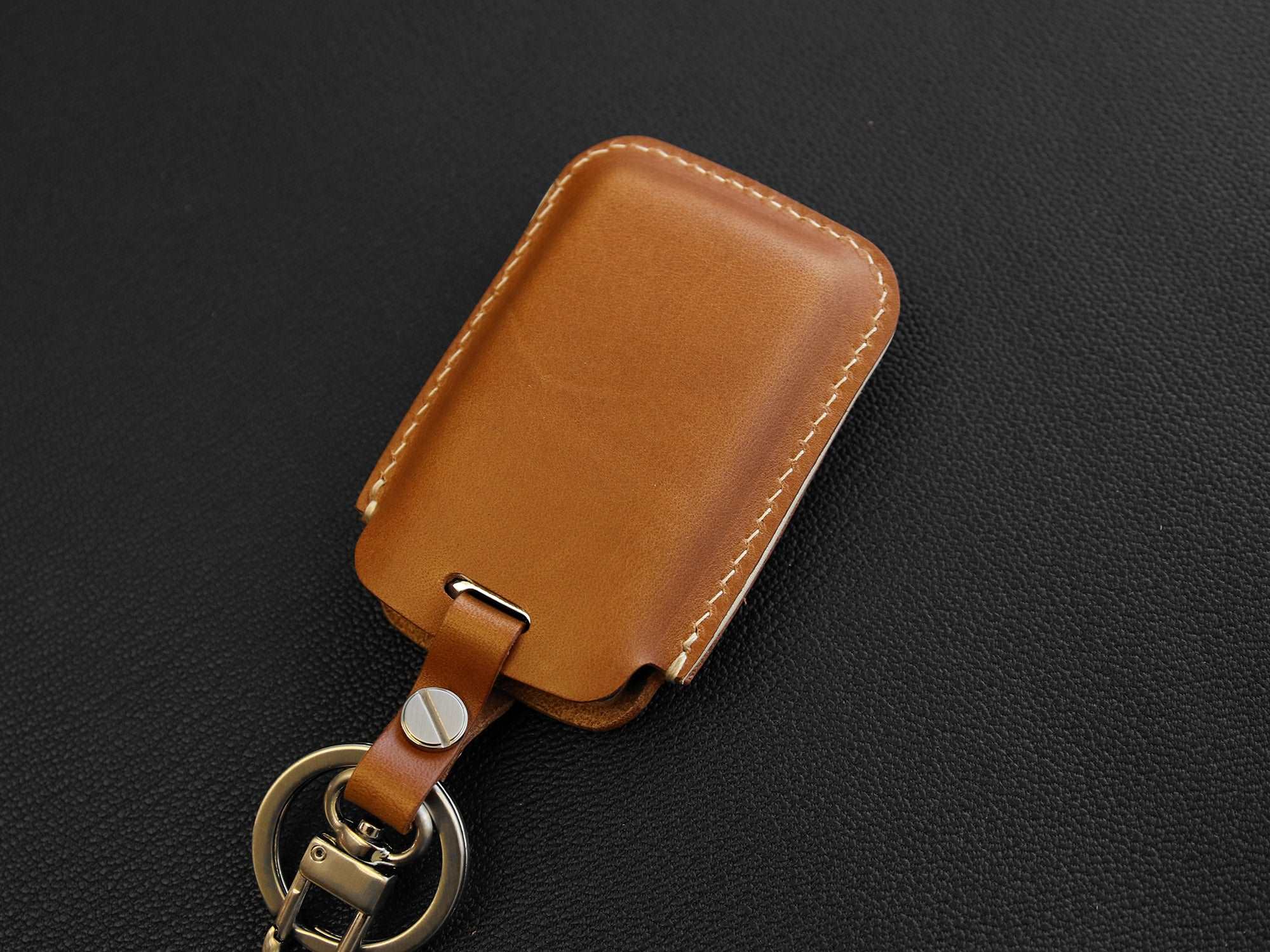 Land Rover / Jaguar Series [2] Key Fob Cover - Range Rover Sport Evoque Velar Discovery 5 - Italian Veg-Tanned Leather -5 Buttons