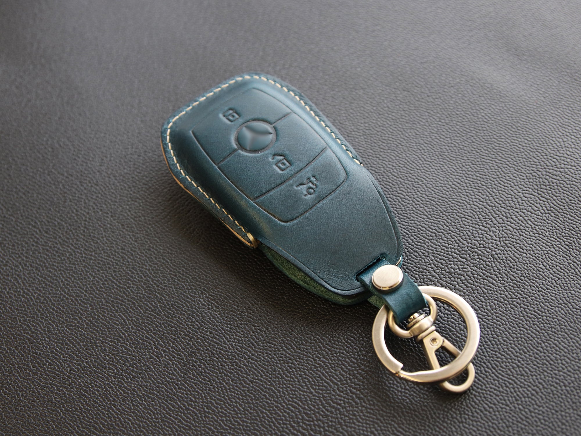 Mercedes Benz [2-3] Key Fob Leather Cover - E Class, S Class, W213, etc - Italian Veg-Tanned Leather