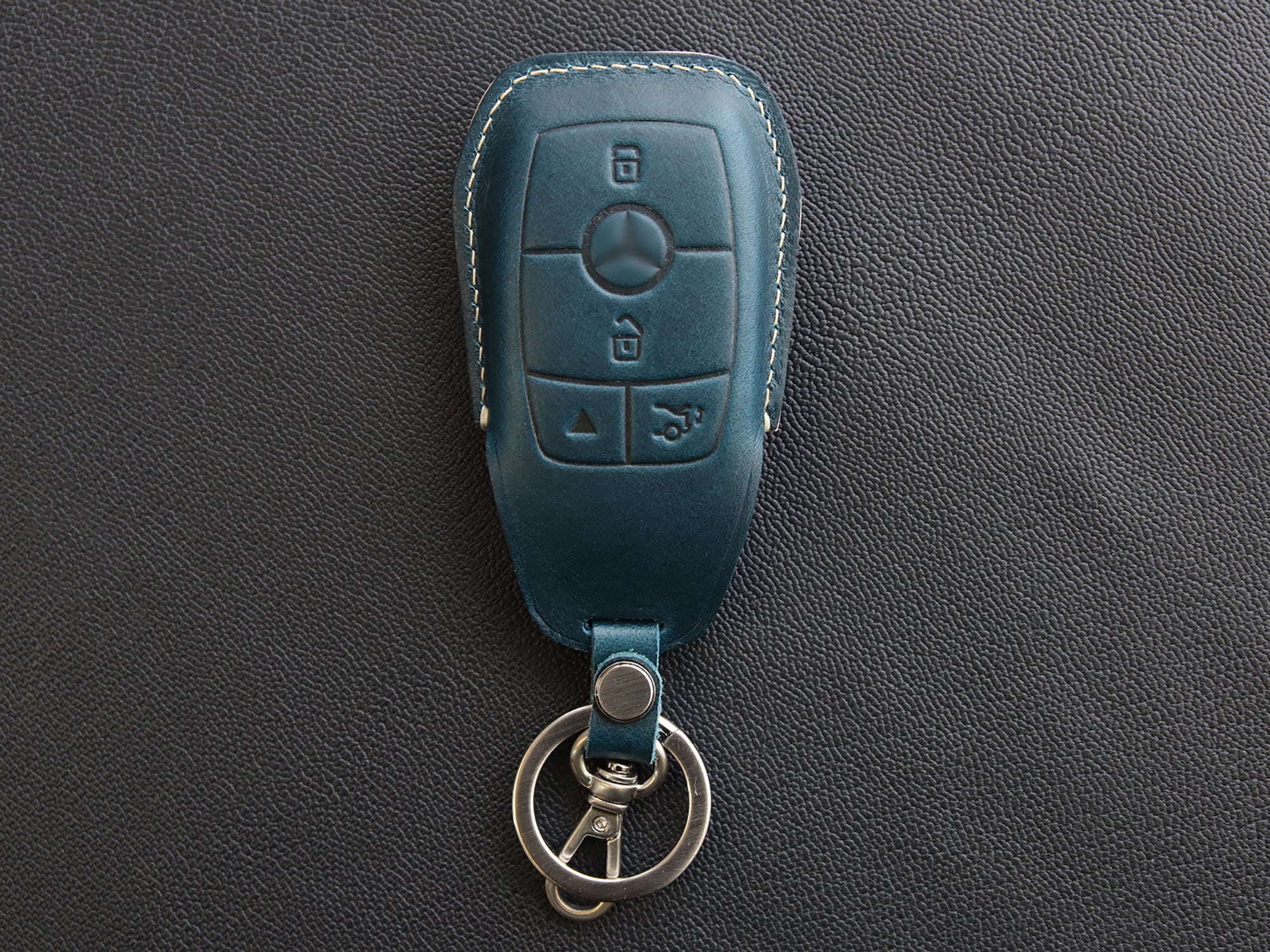 Mercedes Benz [2-4] Key Fob Cover - E Class, S Class, W213 - Italian V –  Leather Brut