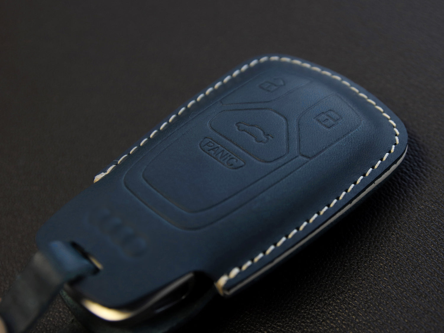 Leather Key Fob Cover for Audi [2] - Handcrafted in USA