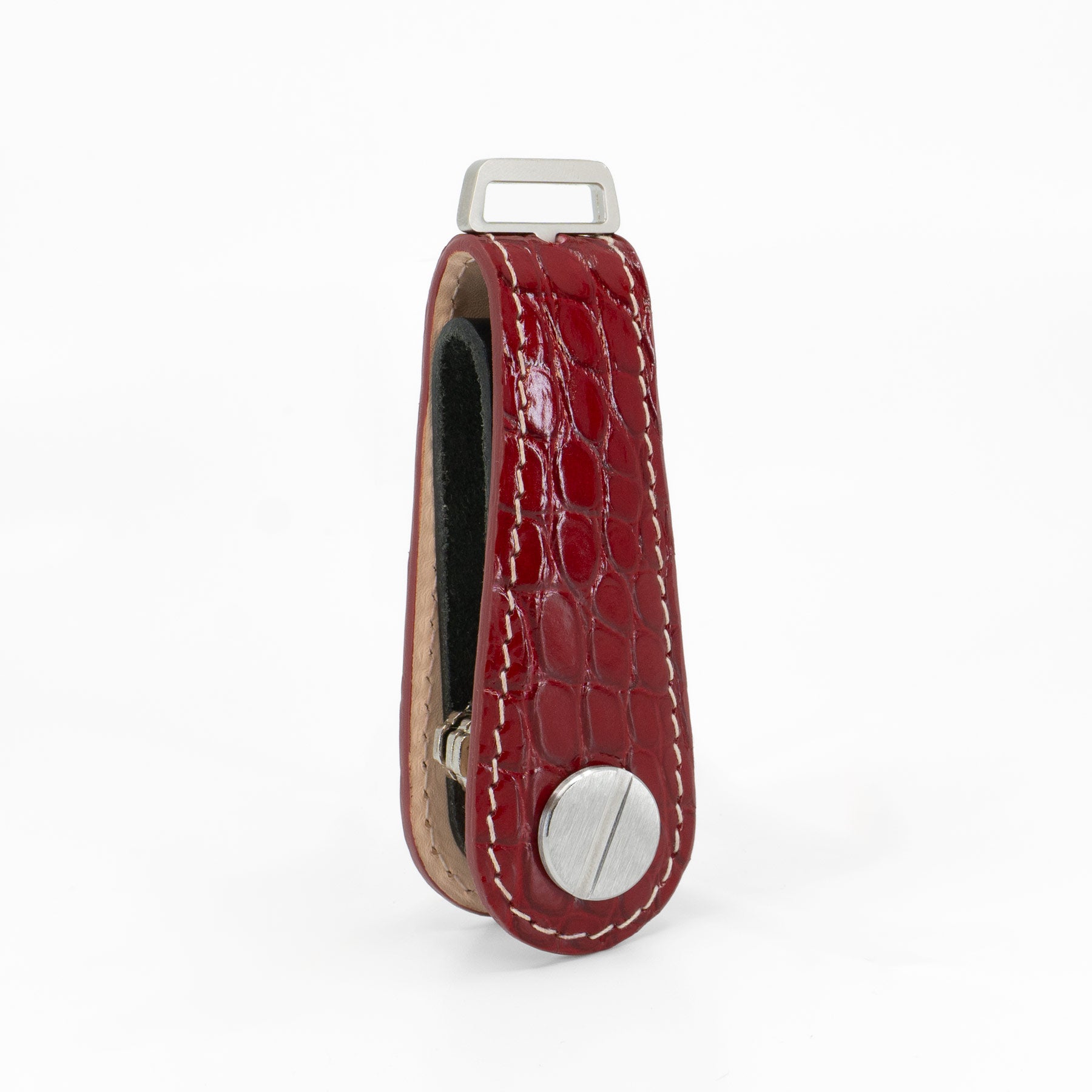 American Alligator Leather Key Organizer – Red, Limited Edition