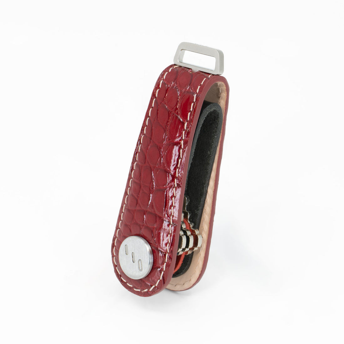 American Alligator Leather Key Organizer – Red, Limited Edition