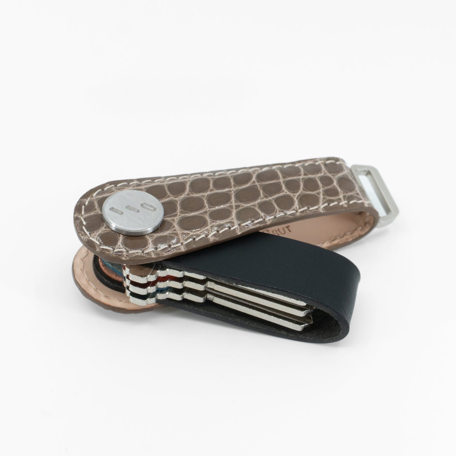 American Alligator Leather Key Organizer – Taupe, Limited Edition