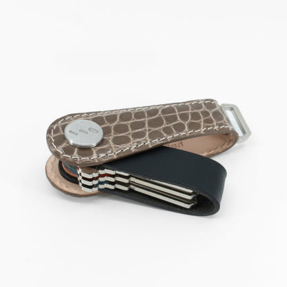 American Alligator Leather Key Organizer – Taupe, Limited Edition
