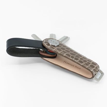 American Alligator Leather Key Organizer – Taupe, Limited Edition