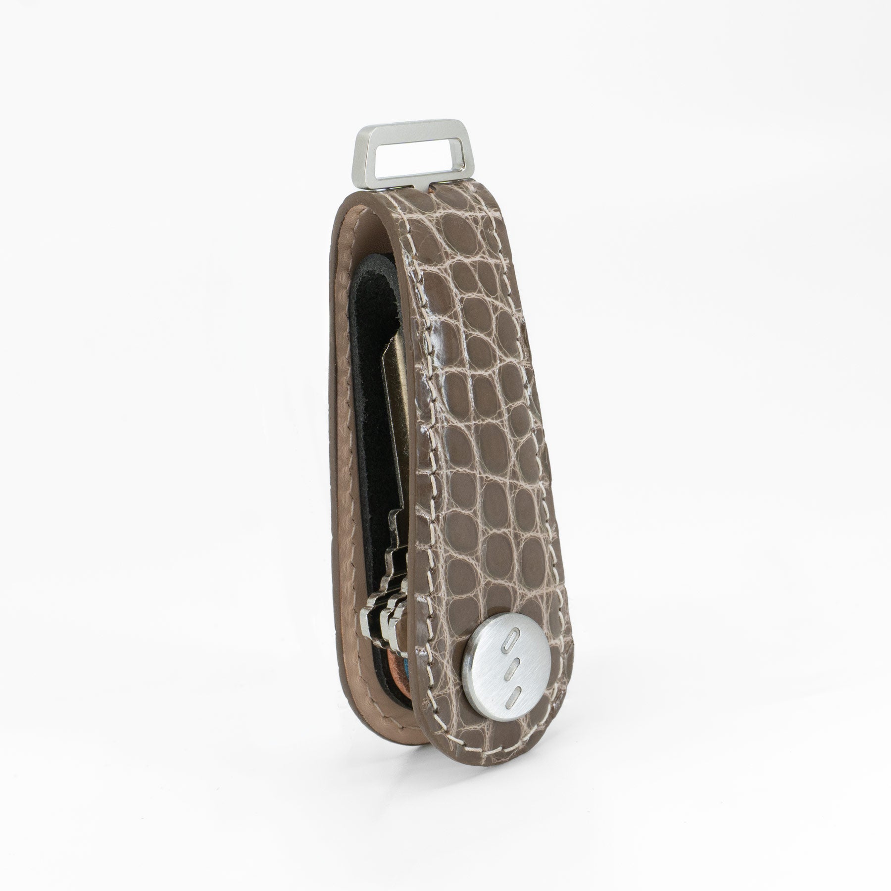 American Alligator Leather Key Organizer – Taupe, Limited Edition