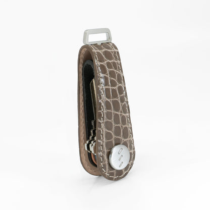 American Alligator Leather Key Organizer – Taupe, Limited Edition