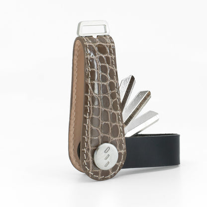 American Alligator Leather Key Organizer – Taupe, Limited Edition