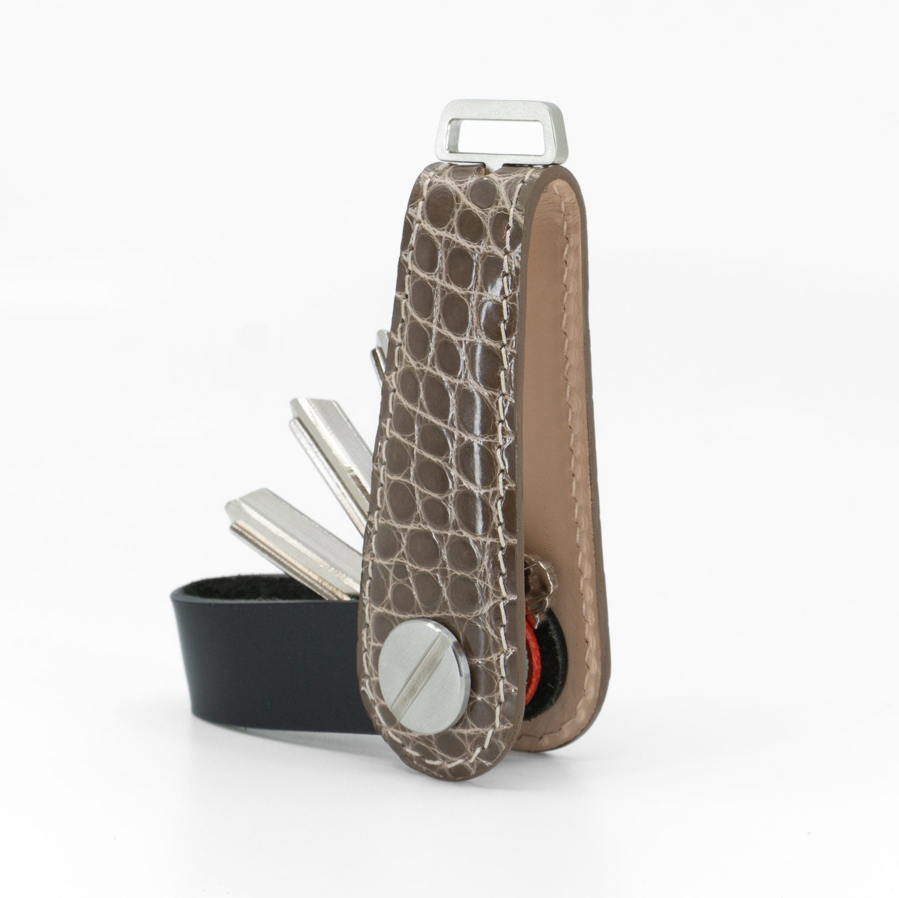 American Alligator Leather Key Organizer – Taupe, Limited Edition