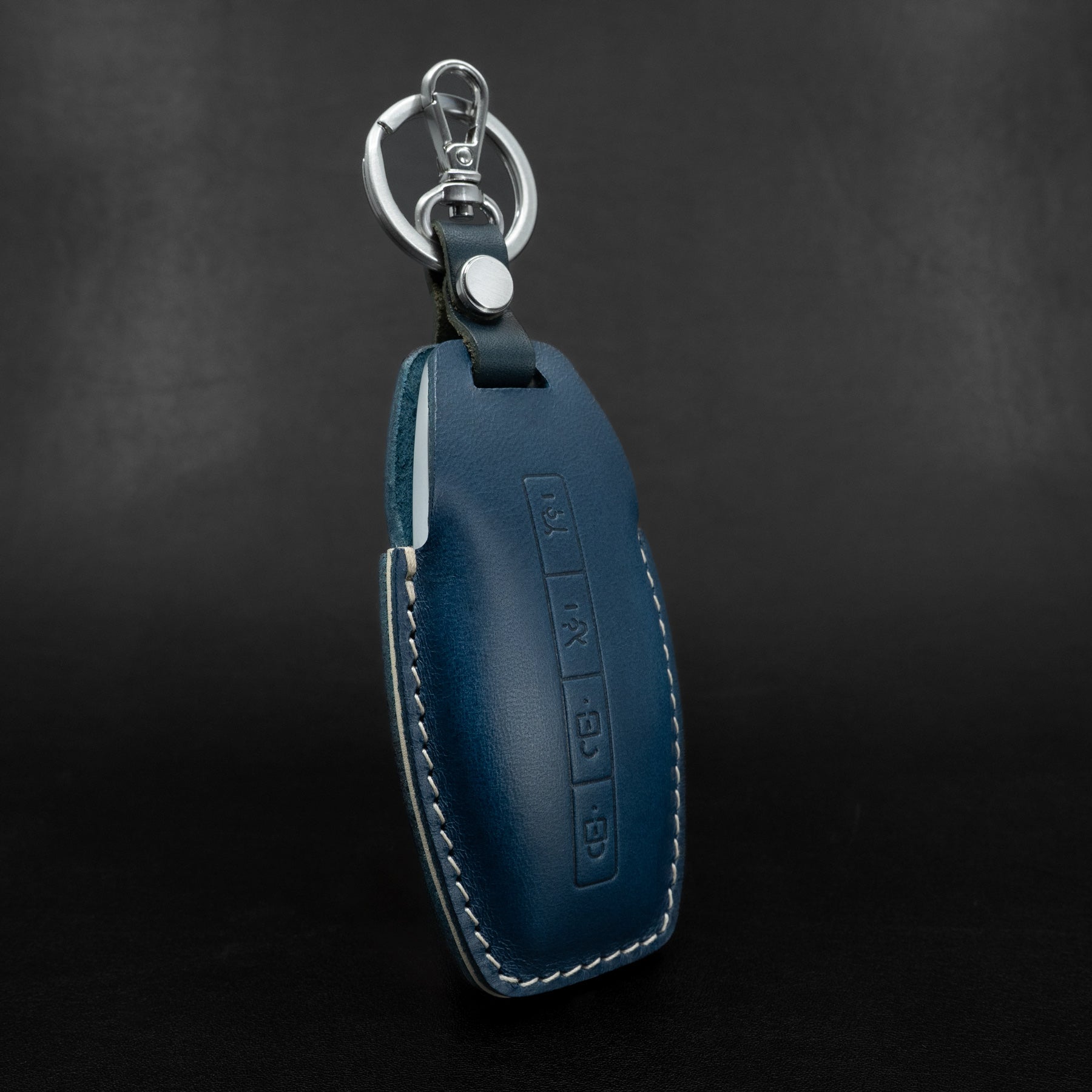 Genuine leather texture of Lucid Gravity 2025 key fob cover