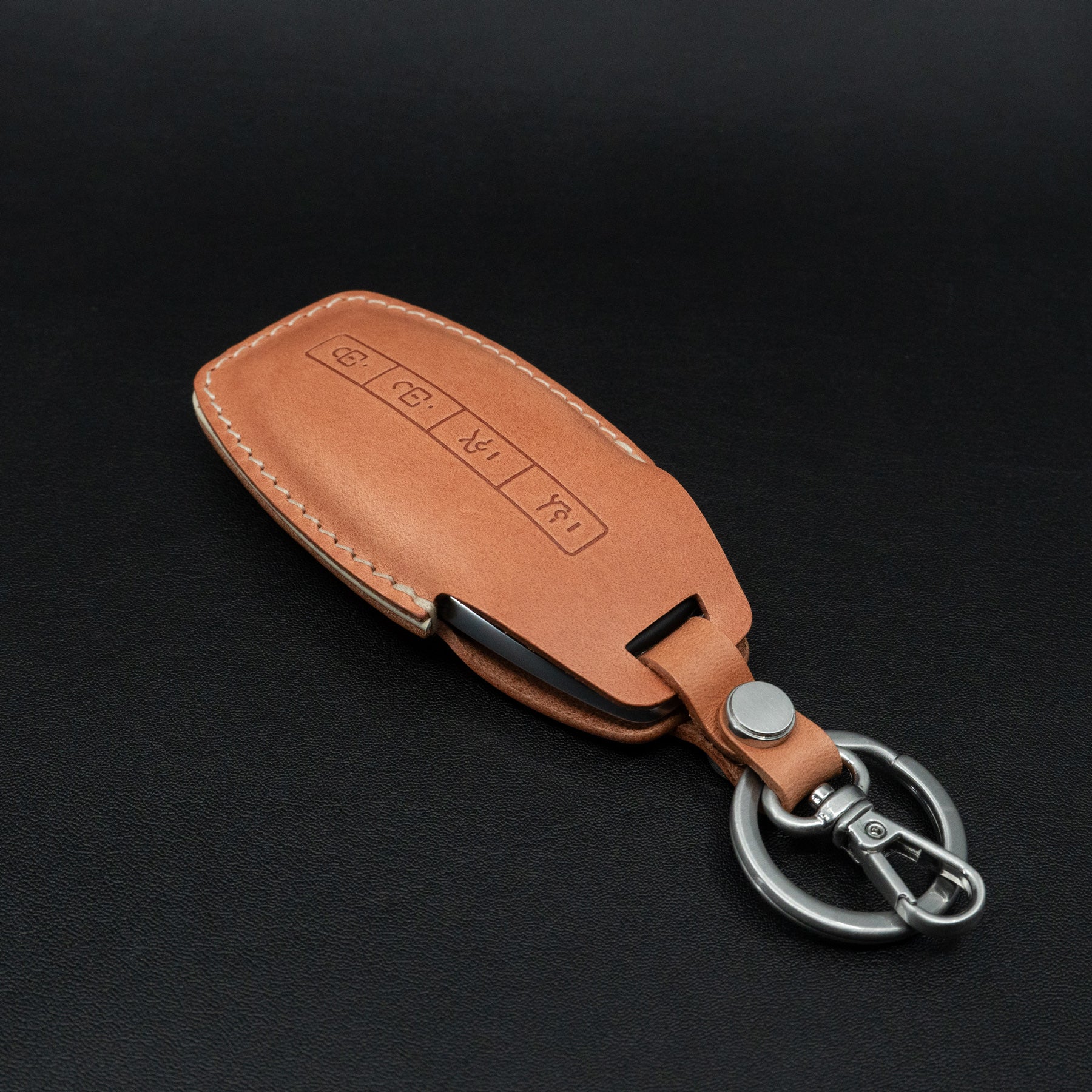 Leather key fob cover for Lucid Gravity smart key