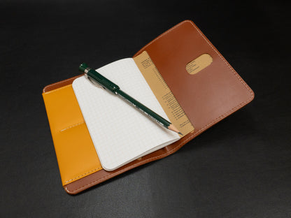 Pocket-Sized Notebook Cover - Yellow/Brown