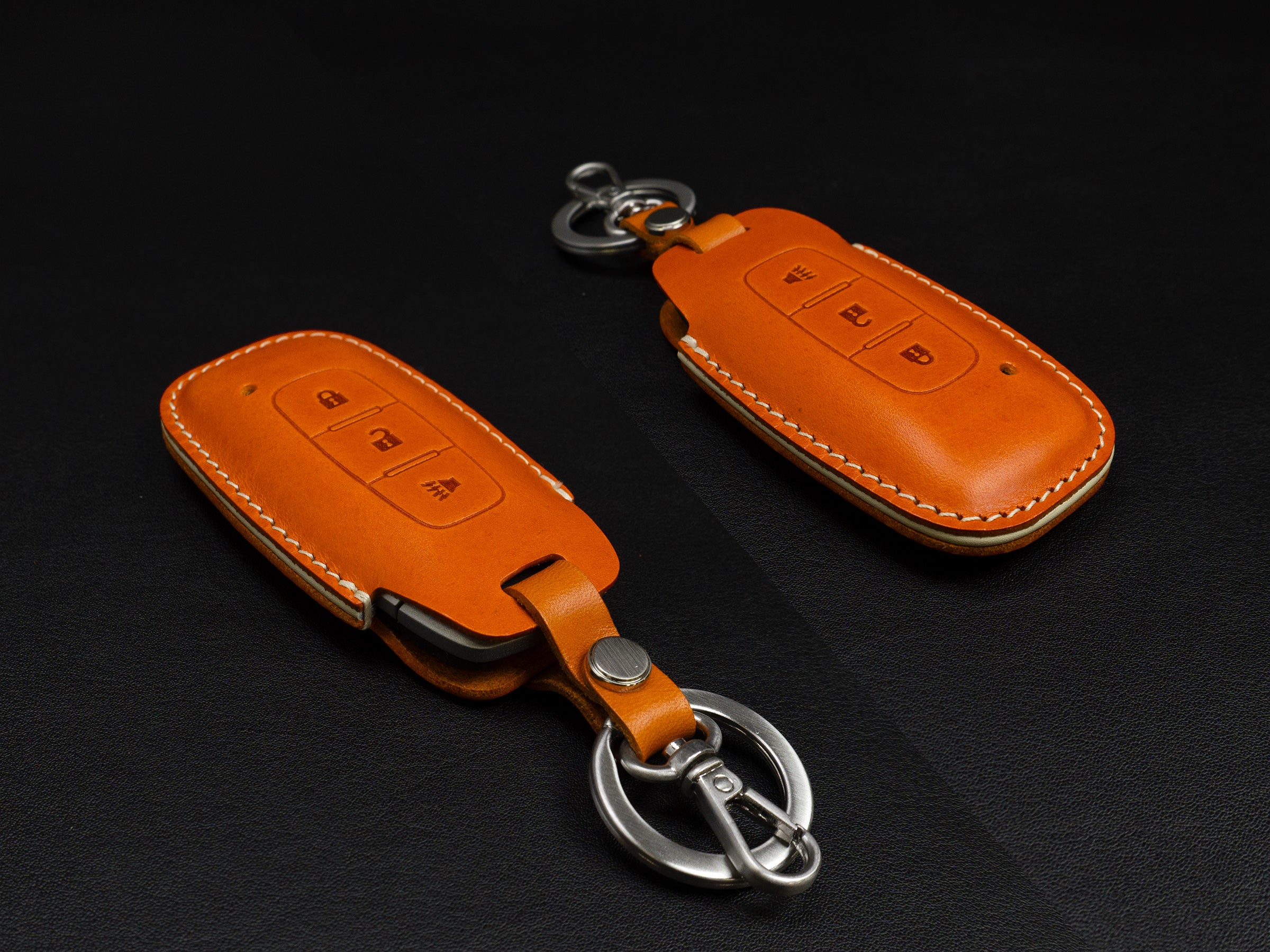 Nissan [2] Key Fob Case - Premium Italian Veg-Tanned Leather - Handcrafted in USA