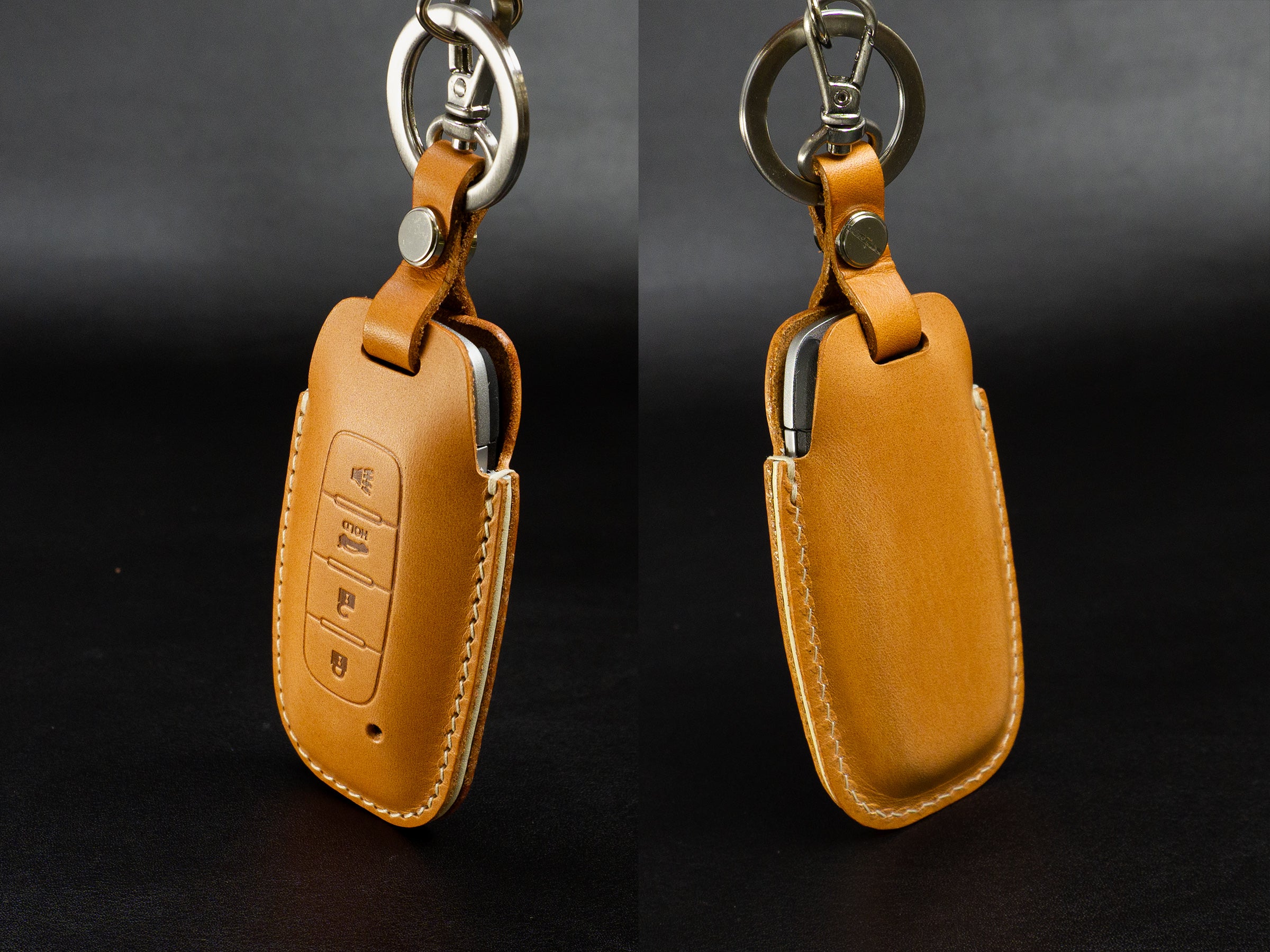 Nissan [2] Key Fob Case - Premium Italian Veg-Tanned Leather - Handcrafted in USA