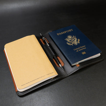 Pocket-Sized Notebook Cover - Brown/Black