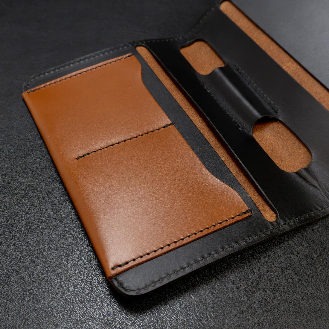 Pocket-Sized Notebook Cover - Brown/Black