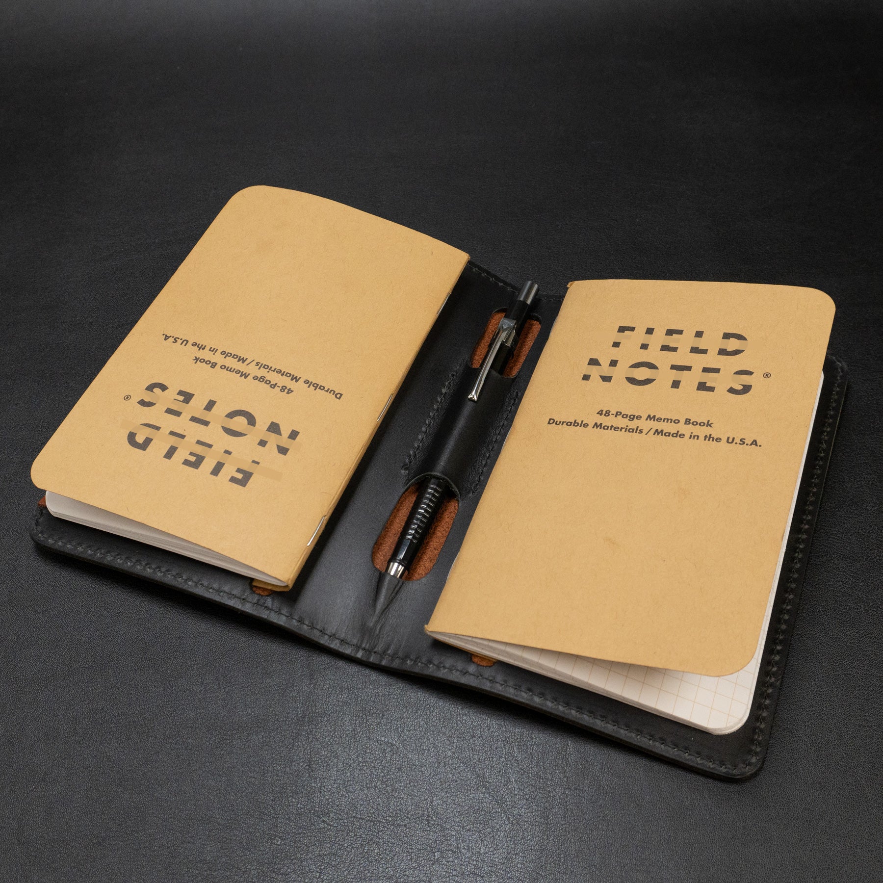 Pocket-Sized Notebook Cover - Brown/Black