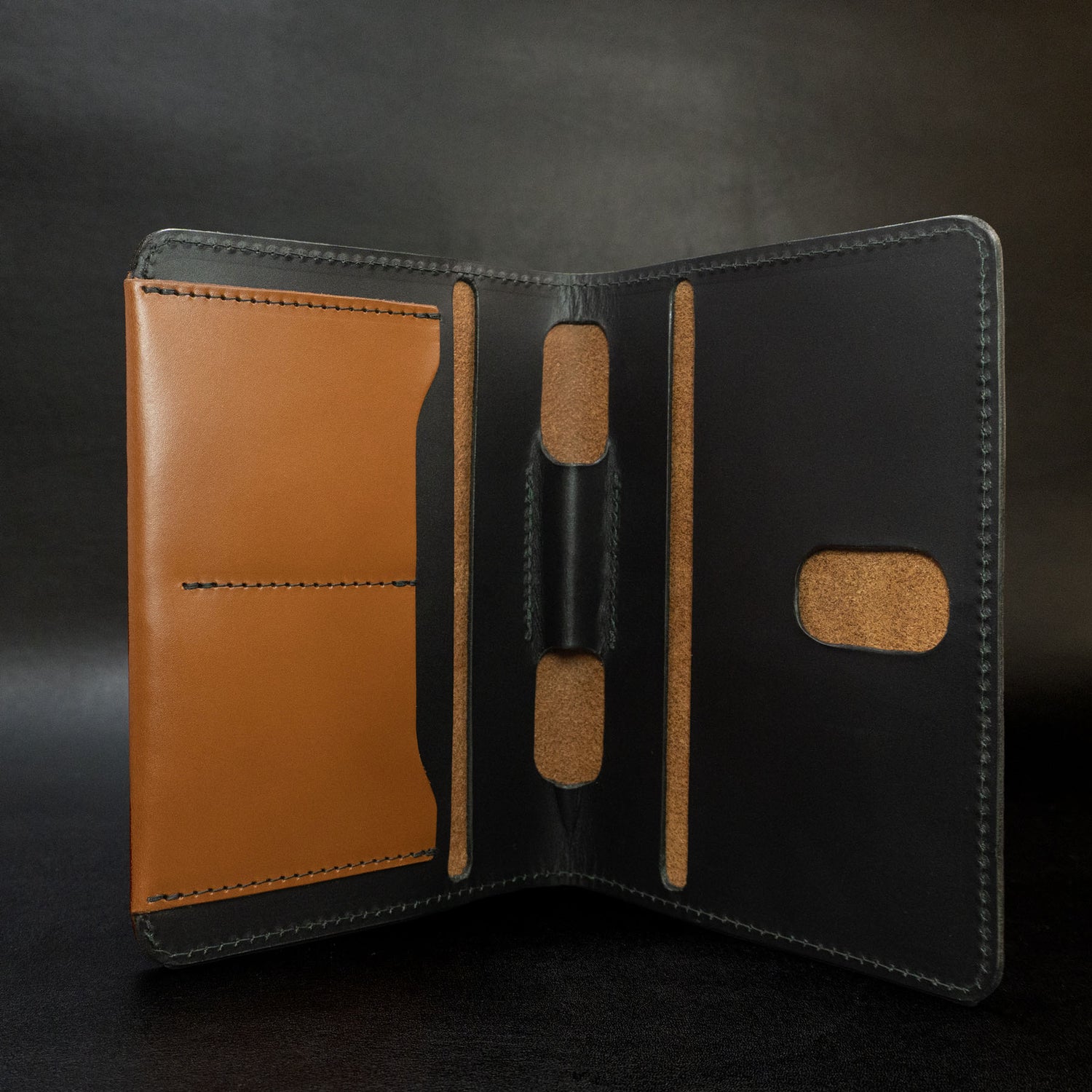 Pocket-Sized Notebook Cover - Brown/Black