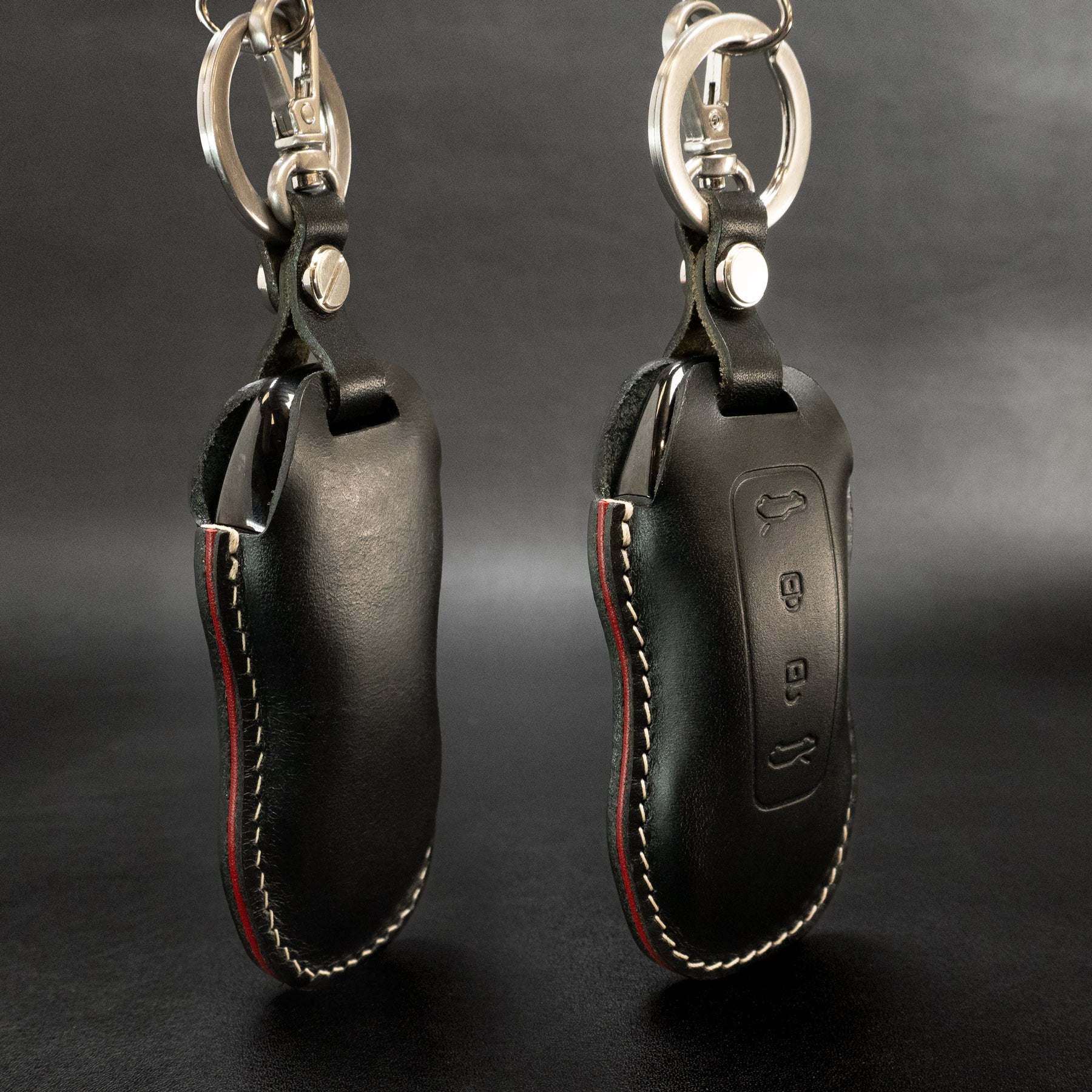 Porsche Key Fob Leather Case for Macan EV - Leather Brut