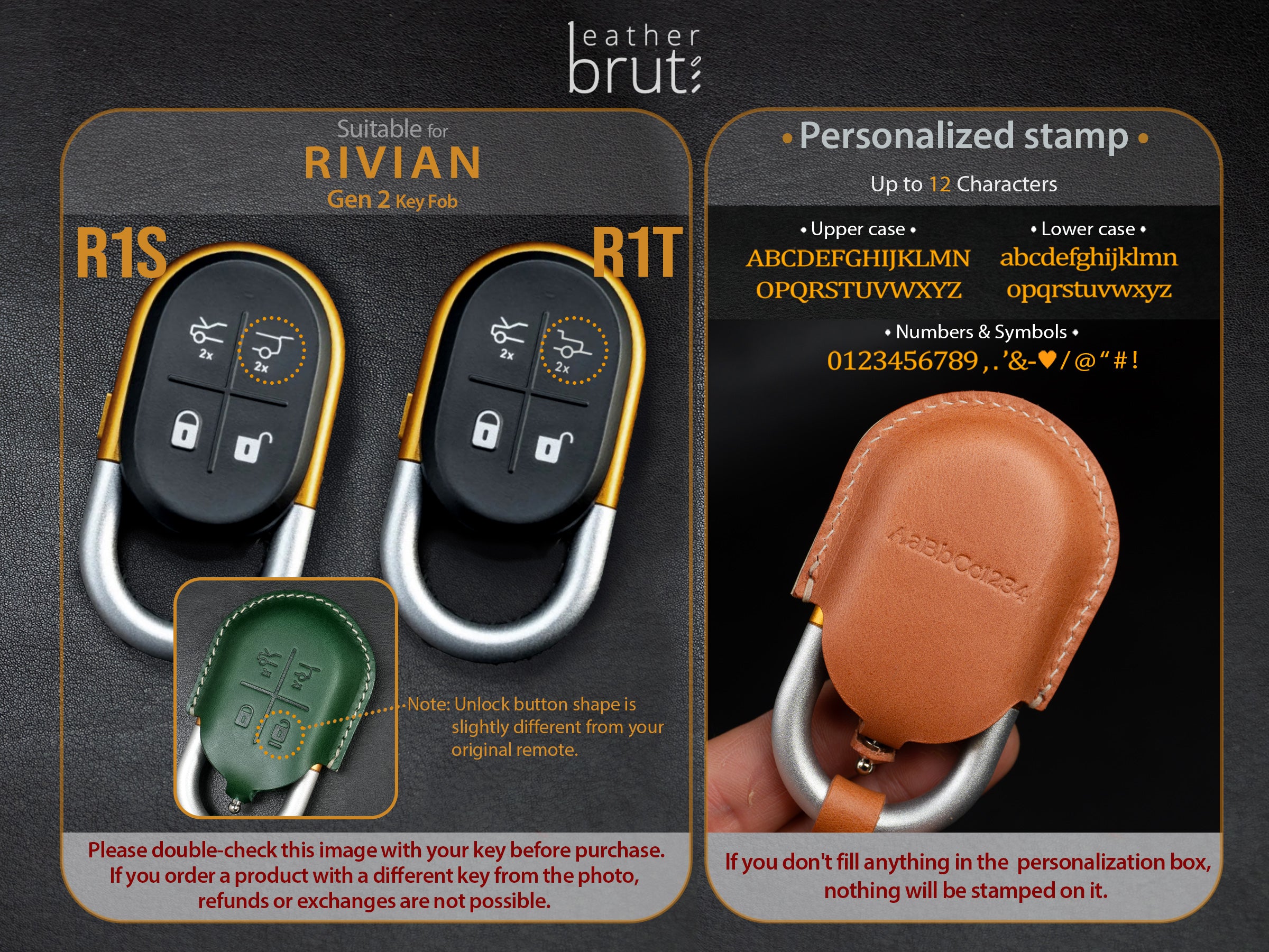 Key Fob Cover for Rivian Gen2 - R1T/R1S [1V2G2]