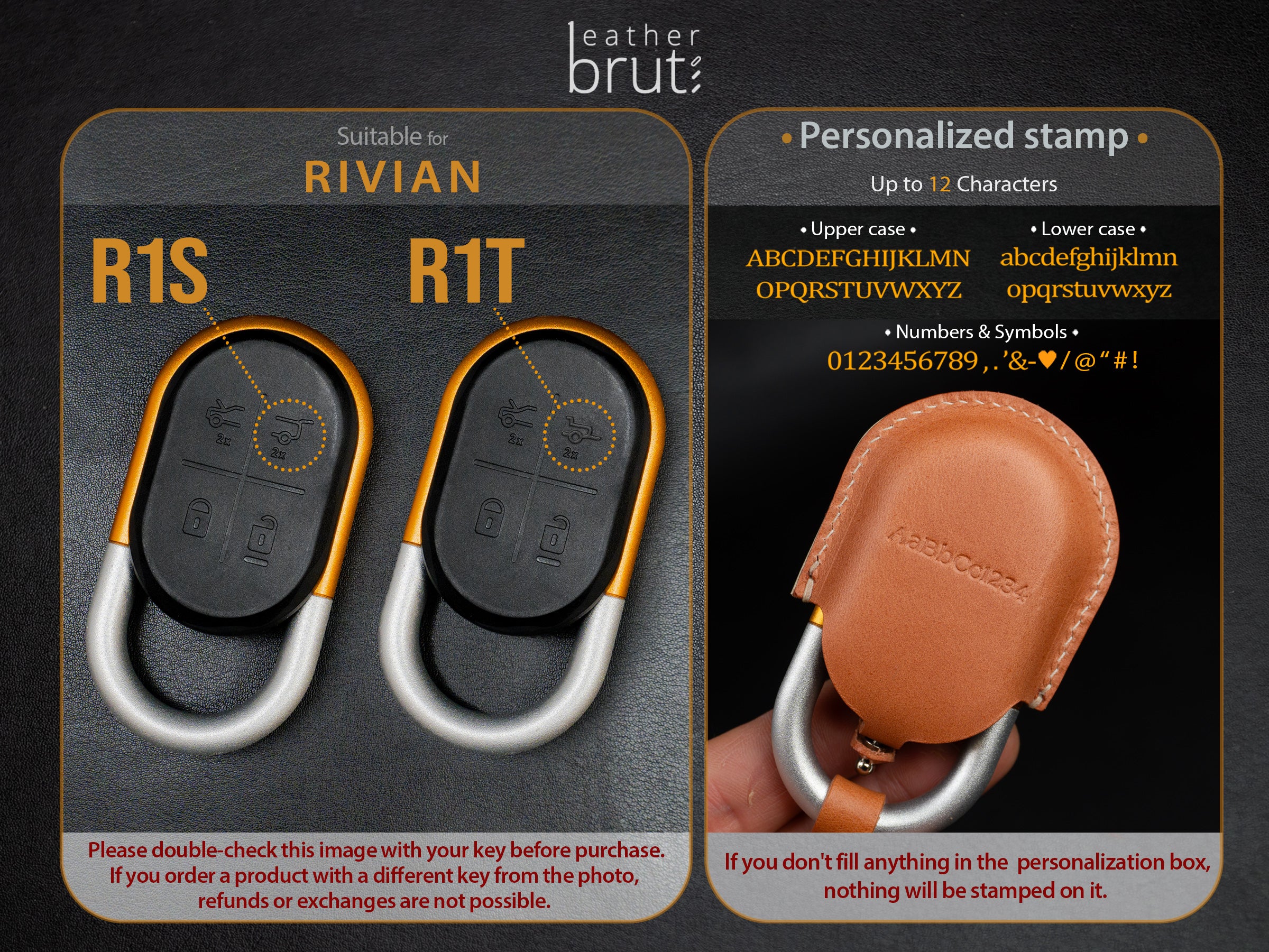 Leather Case for Rivian [GEN 1] Key Fob - R1S R1T