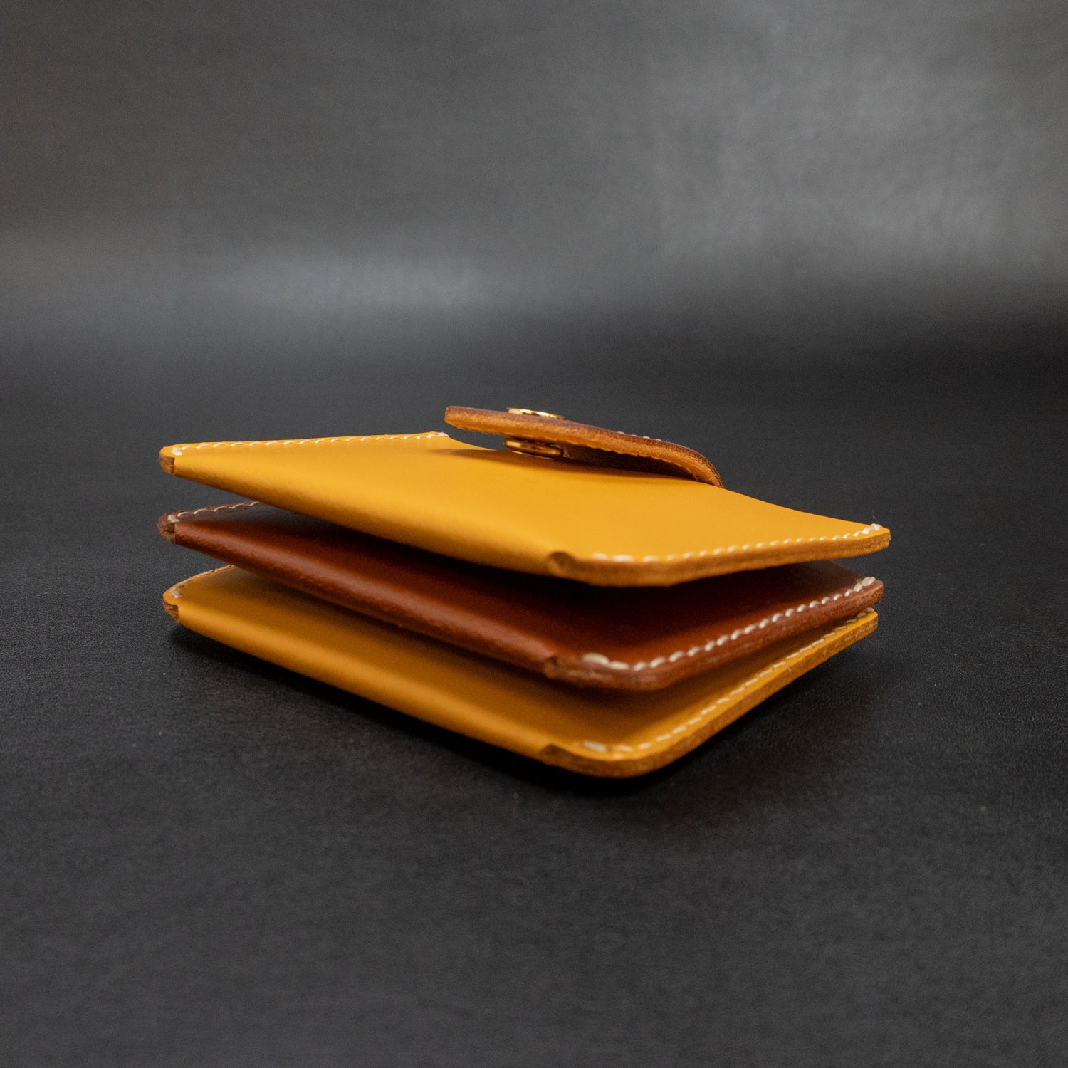 Accordion Card Wallet [ACW-1] - Yellow/Brown