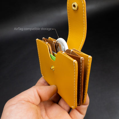 Accordion Card Wallet [ACW-1] - Yellow/Brown