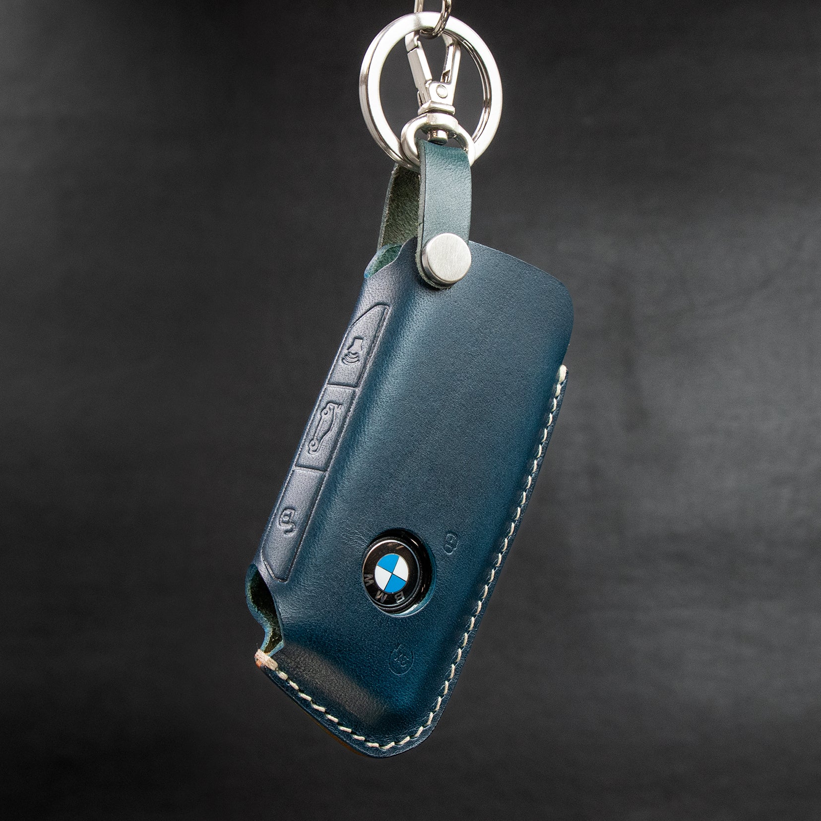 Leather Key Fob Case for BMW [4-V2] Series