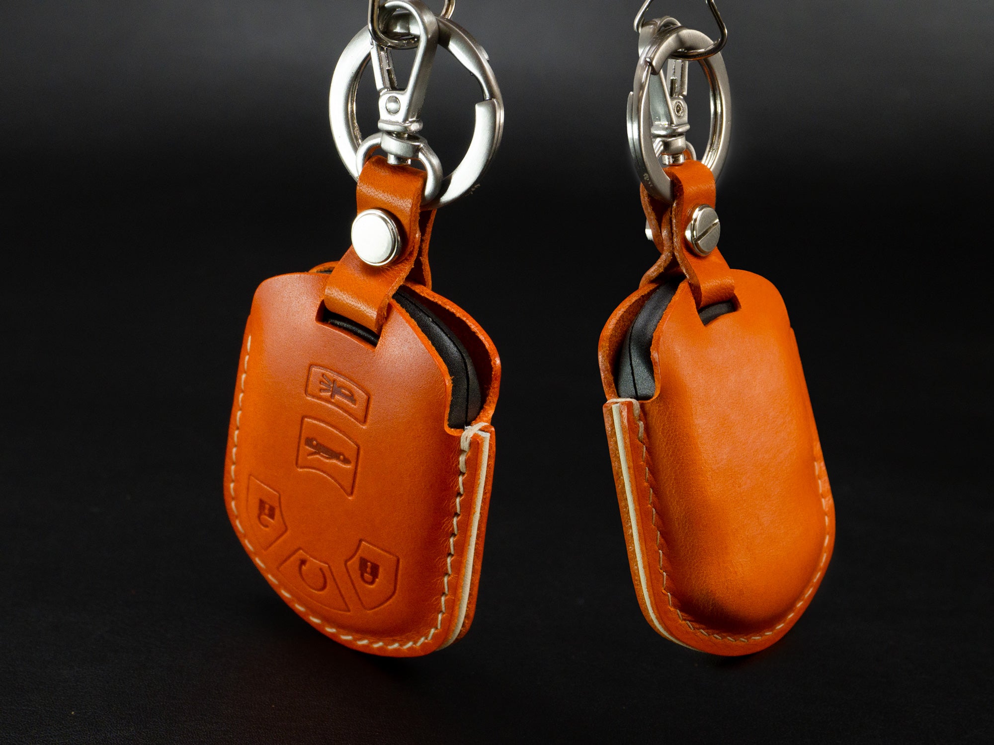 Chevy Corvette Series [2] Key Fob Leather Case - Italian Veg-Tanned Leather - Handcrafted in USA