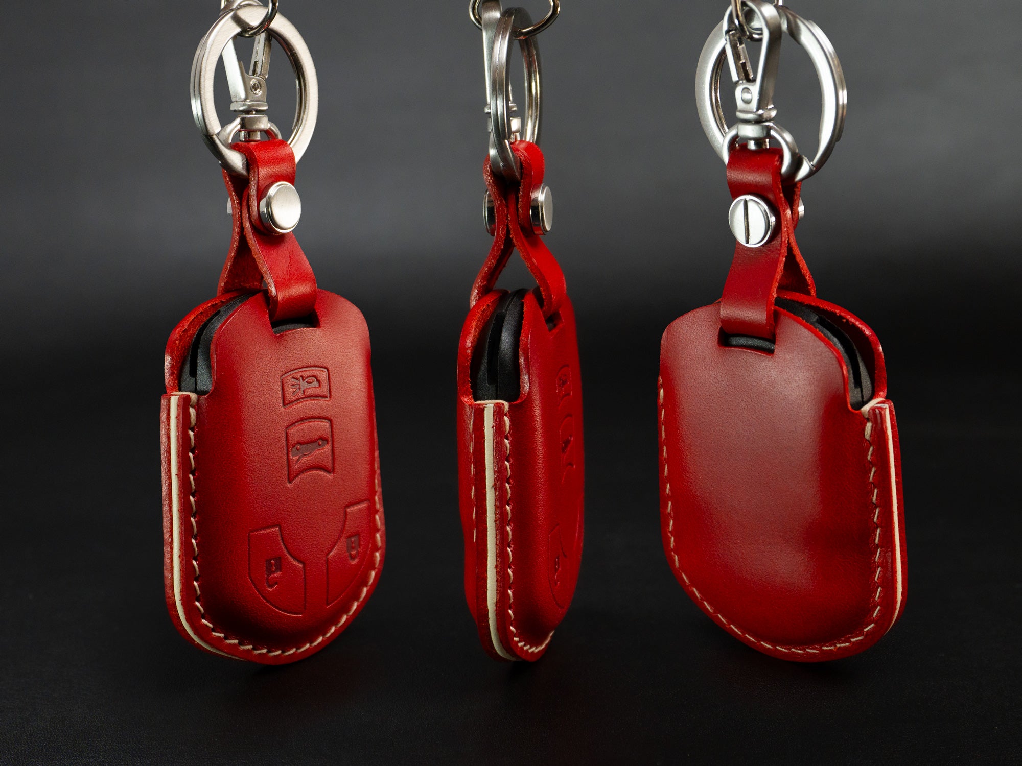 Chevy Corvette Series [2] Key Fob Leather Case - Italian Veg-Tanned Leather - Handcrafted in USA