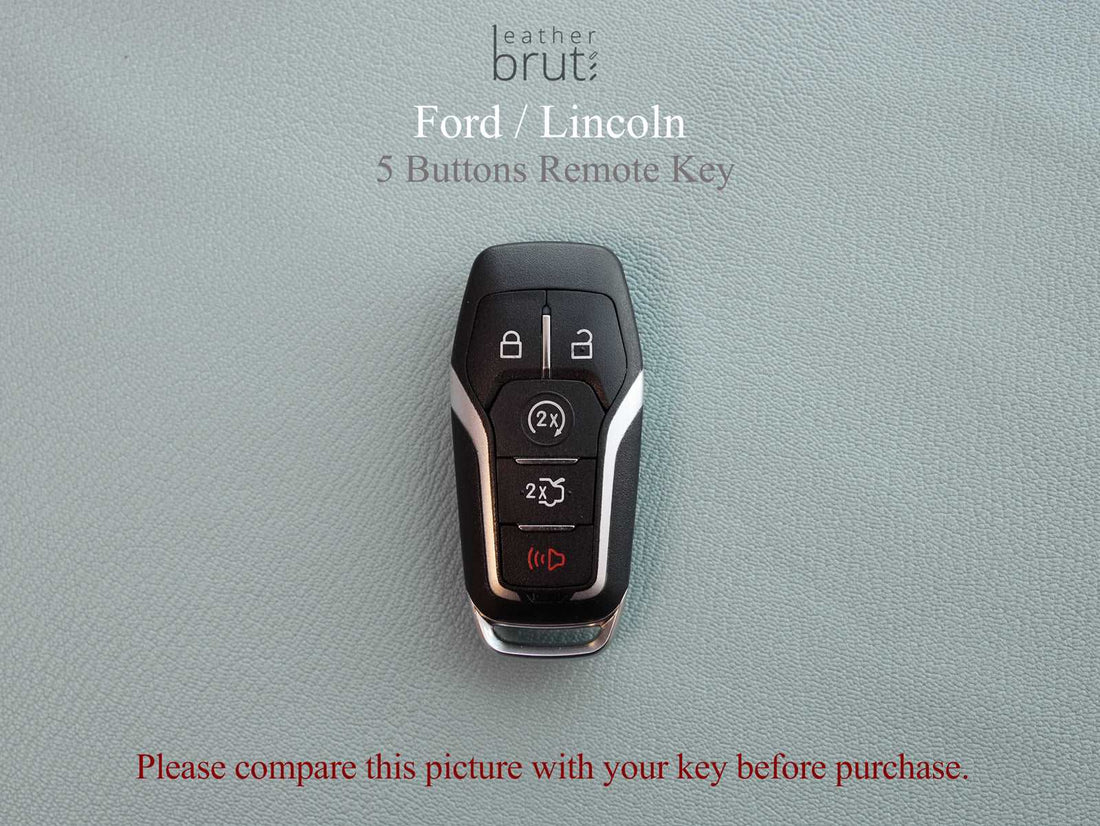 Ford / Lincoln [1-5] Leather Key Cover for Explorer Taurus F-150 MKC MKX MKZ