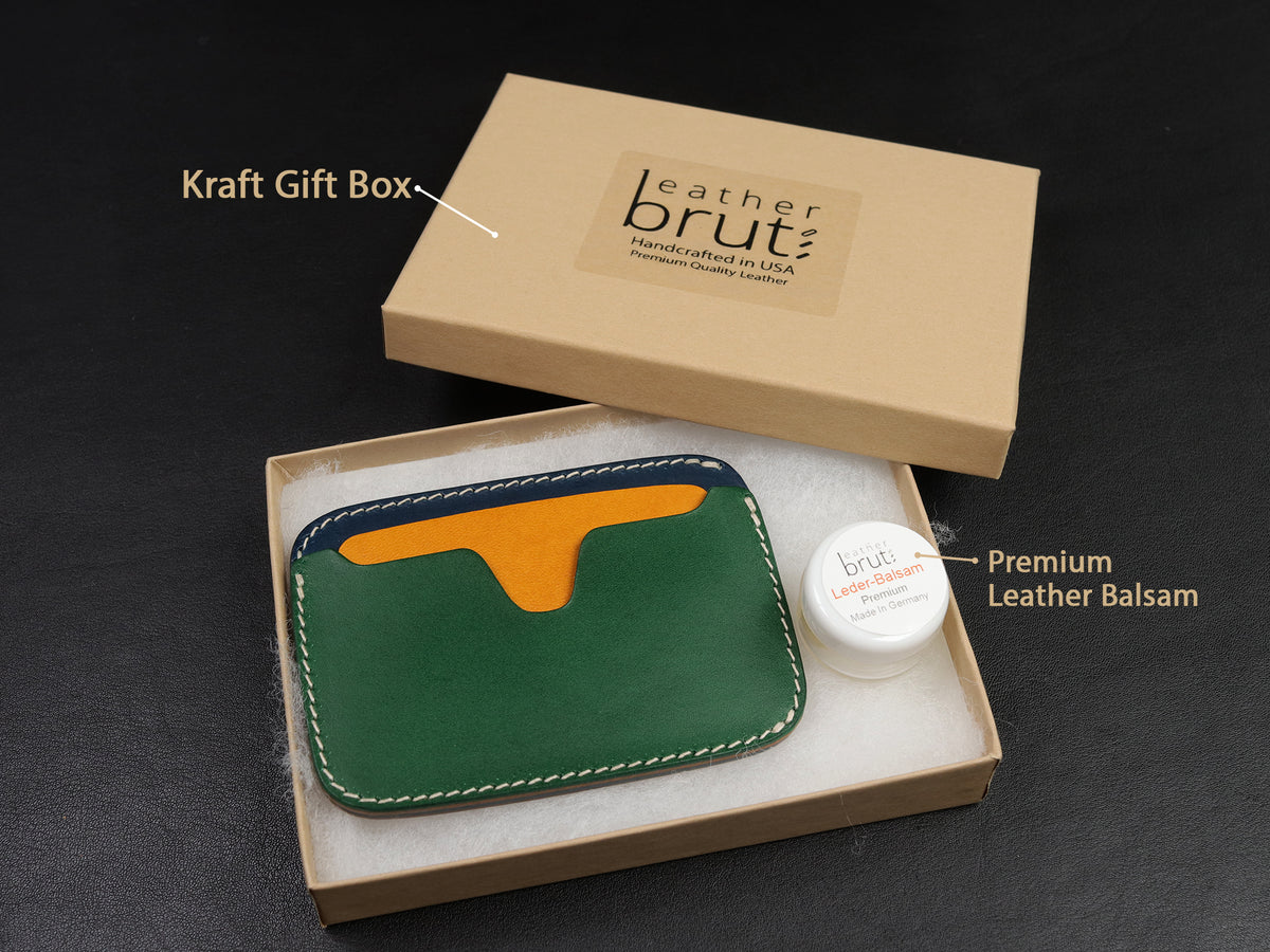 Gift-ready leather products in a paper box