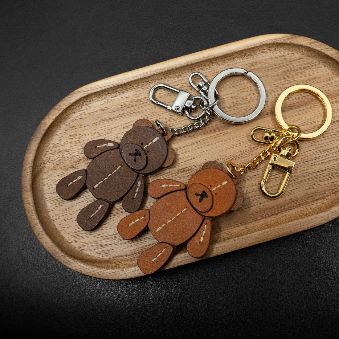 Gomil - Leather Bear Charm – Handcrafted Keychain &amp; Bag Charm