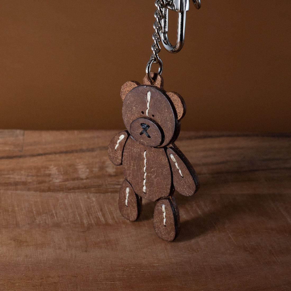 Gomil - Leather Bear Charm – Handcrafted Keychain &amp; Bag Charm