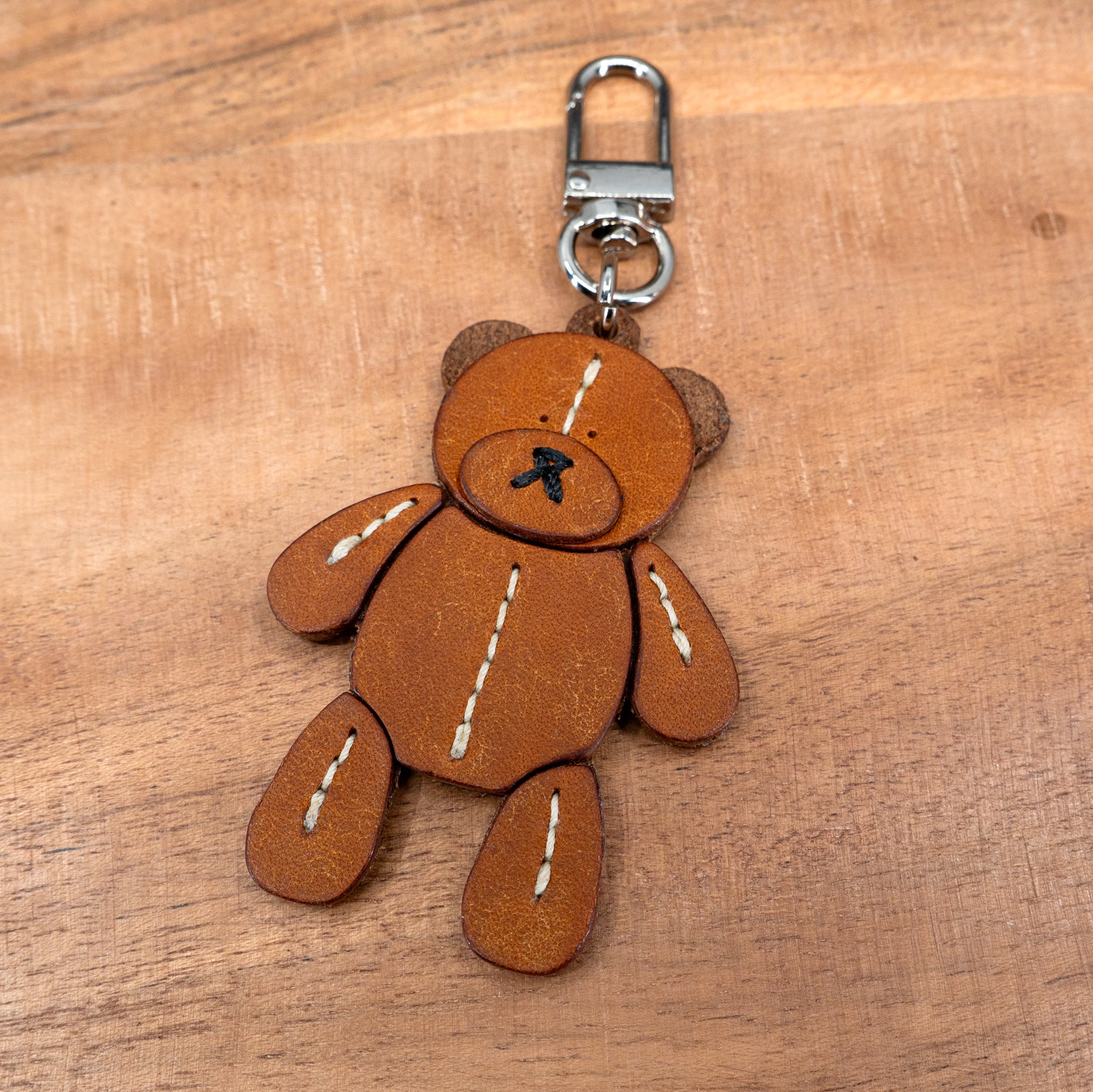 Gomil - Leather Bear Charm – Handcrafted Keychain &amp; Bag Charm